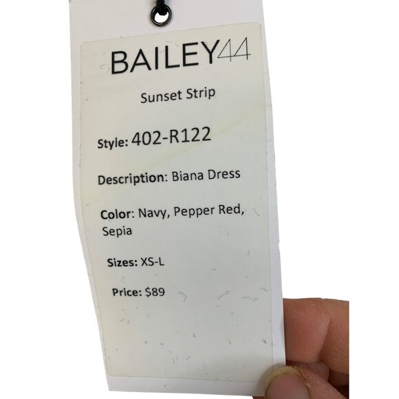 Bailey 44 Biana Dress Red Sleeveless V-Neck Midi Straps & Back Slit USA NWD 8308 - Picture 5 of 12